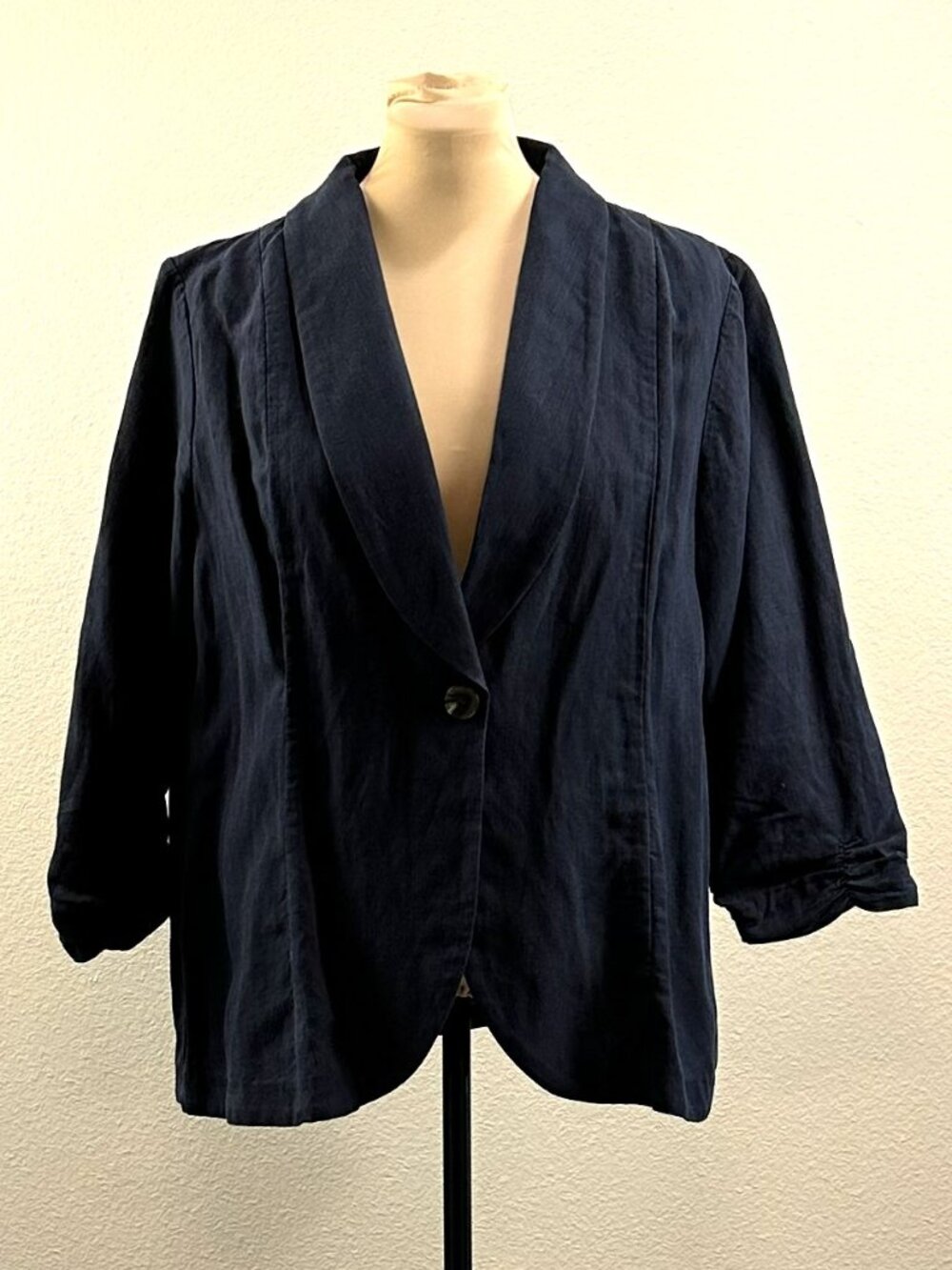 Soft Surroundings Linen Blend Casual Blazer